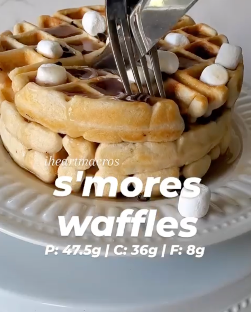 S'mores Protein Waffles iheartmacros