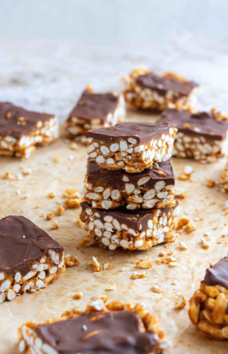 Peanut Butter Chocolate Rice Krispies iheartmacros