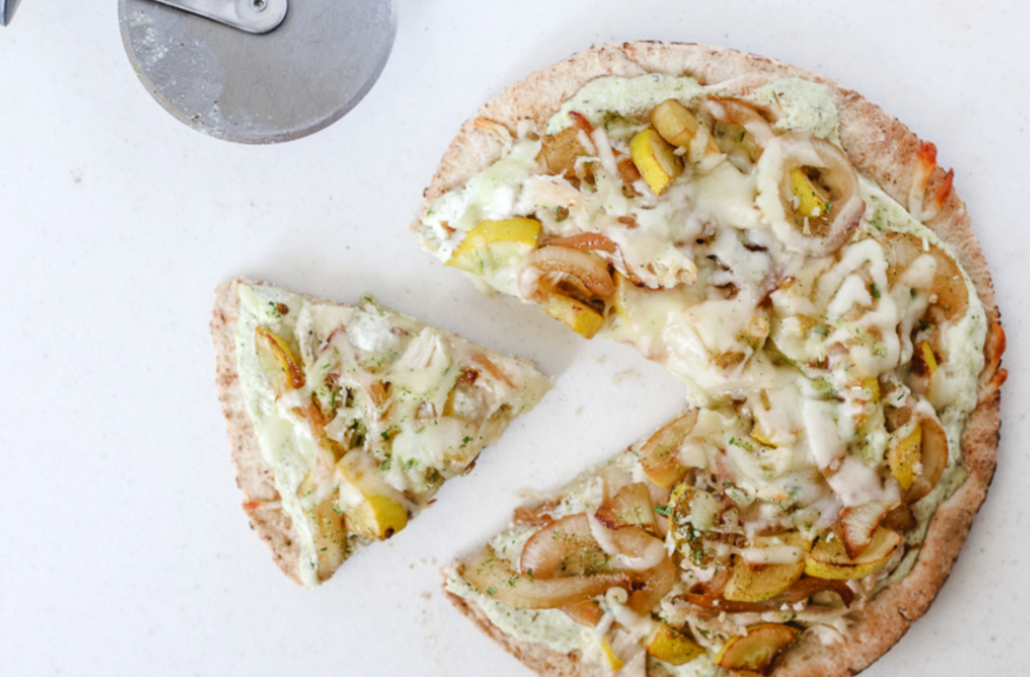 Garden Pesto Chicken Pizza