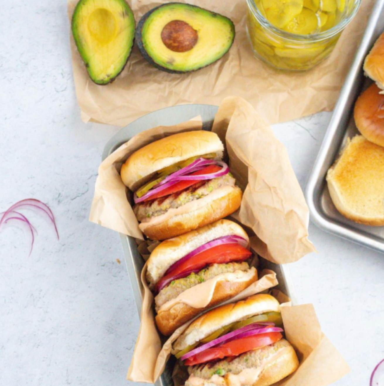 Turkey Avocado Burgers