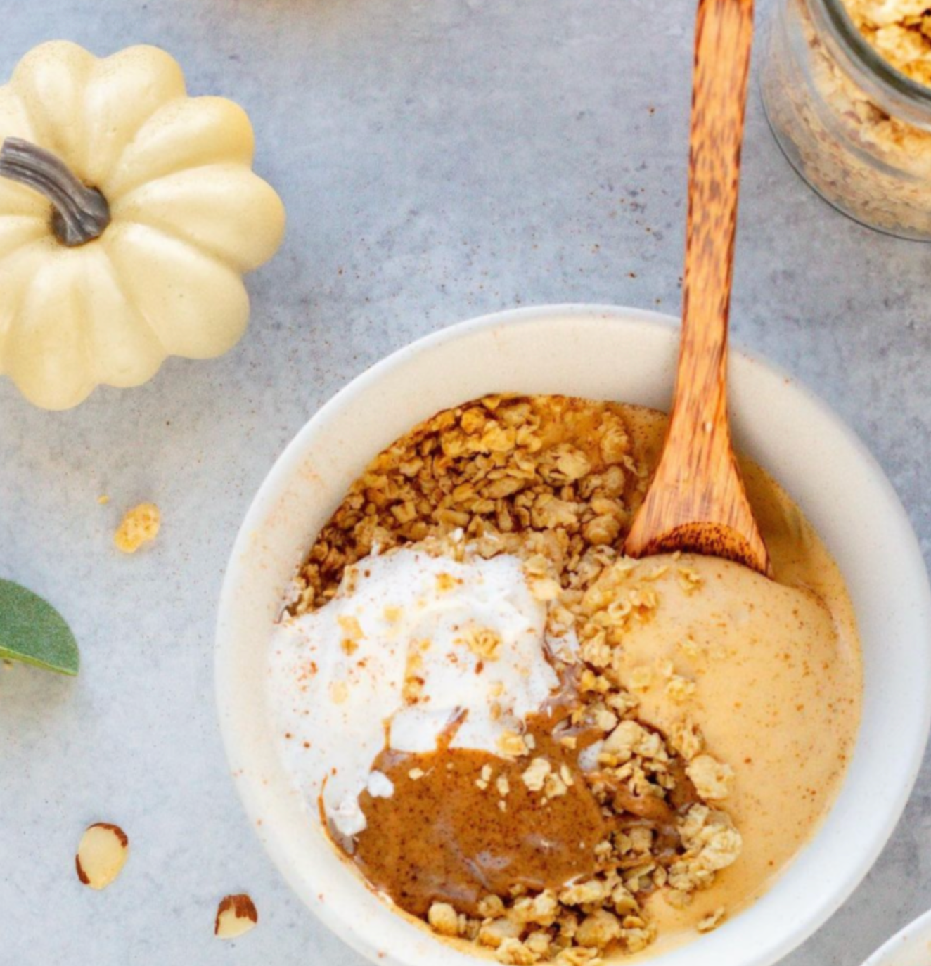 Pumpkin Cheesecake Breakfast Bowl