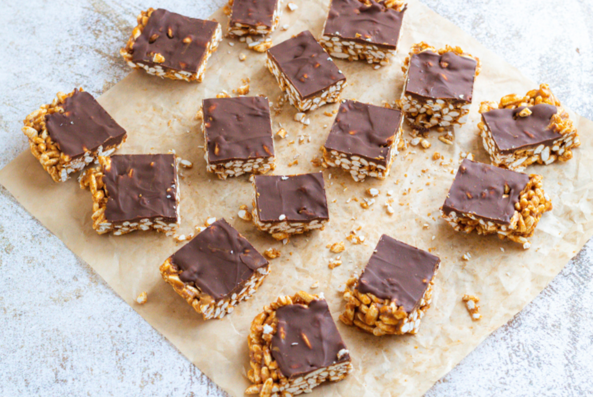 Peanut Butter Chocolate Rice Krispies iheartmacros